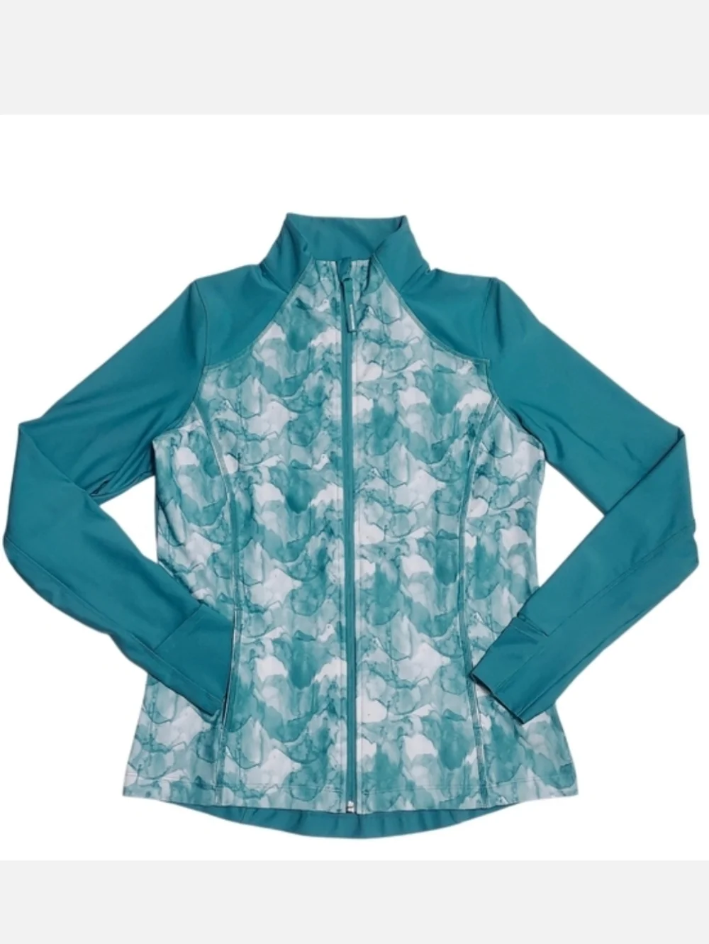 MONDETTA size S Aqua Teal Performance Athletic Jacket - Picture 2 of 12
